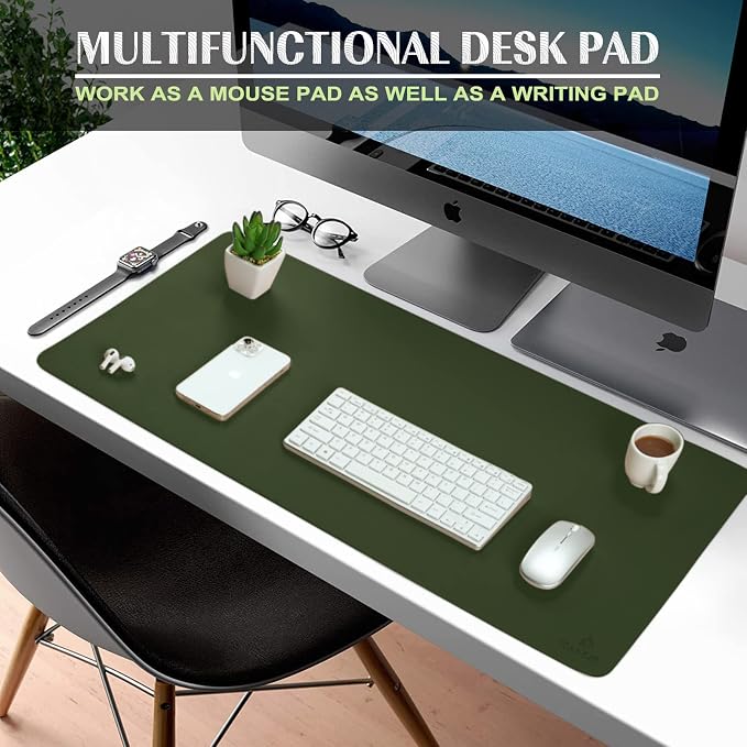 K KNODEL Large Office Leather Desk Mat, Mouse and Keyboard Pad, Computer and - Image 9
