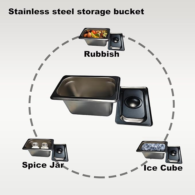 Qian Kun Free Standing 39.3 * 19.7 * 35.4 Left Single Bowl Outdoor Kitchen Sink - Image 5