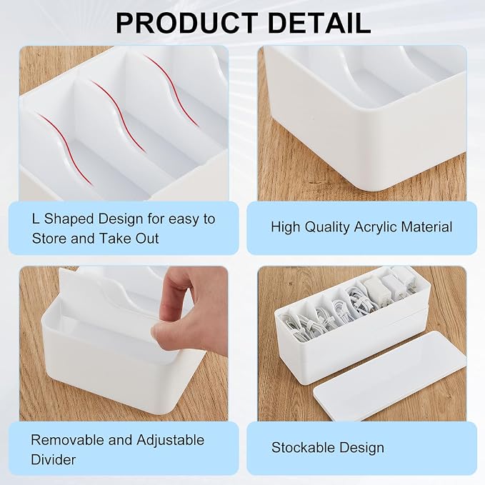 Tatuo 4 Pcs Cable Organizer Box - Image 3