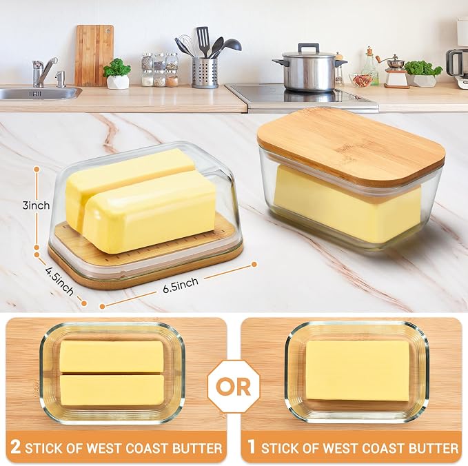 Butter Dish With Glass Lid - Image 2