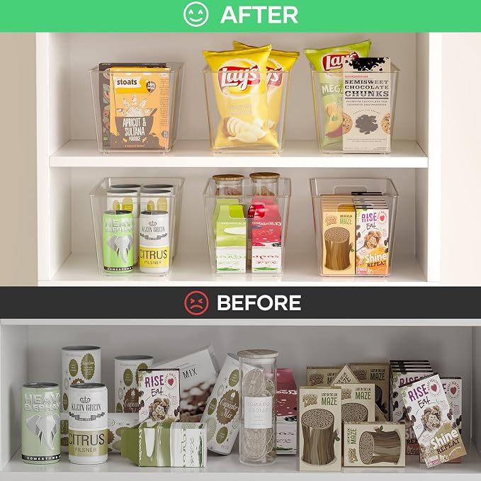 6 Pack Clear Plastic Storage Bins, Plastic Containers - Image 5