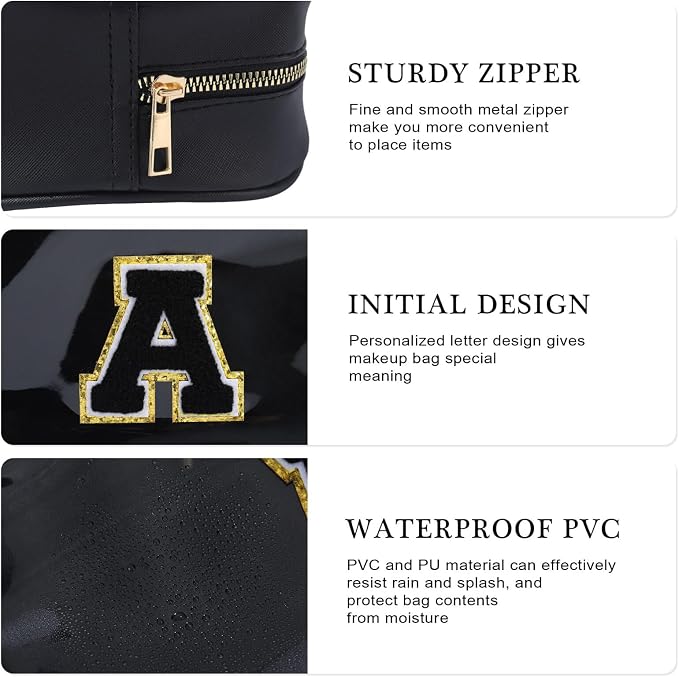 YOOLIFE Initial Travel Makeup Bag Pouch - Image 6