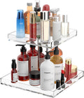 2-Tier Perfume Tray, Acrylic Perfume Stand Organizer Vanity Trays Makeup by Hongtuocb