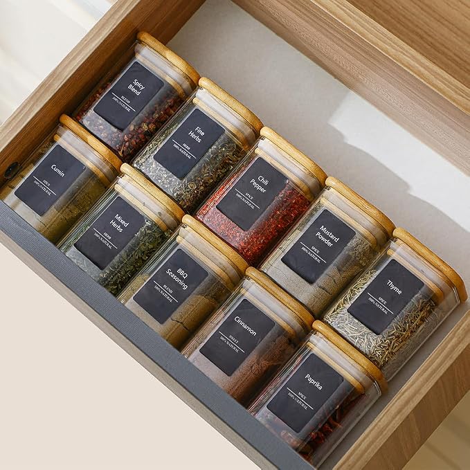 16Pcs 7oz Spice Jars Glass Container - Image 8