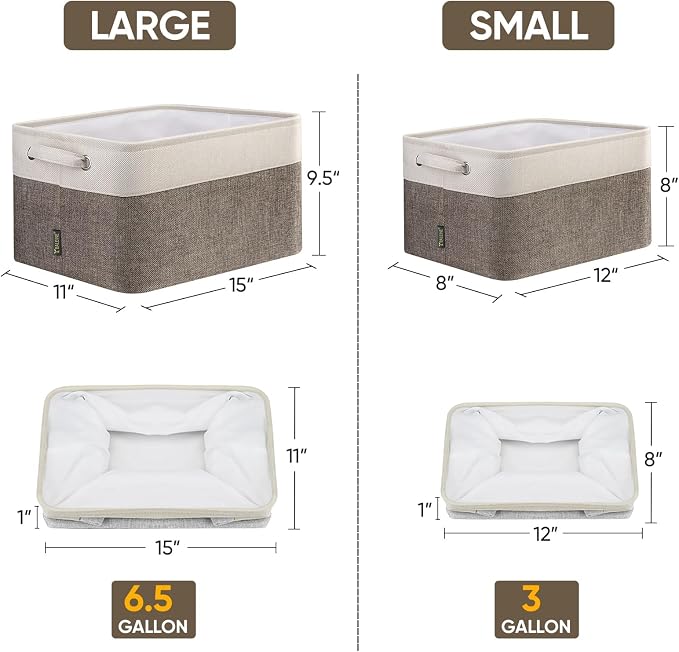 BALEINE 4 Pack Fabric Storage Bins - Image 2