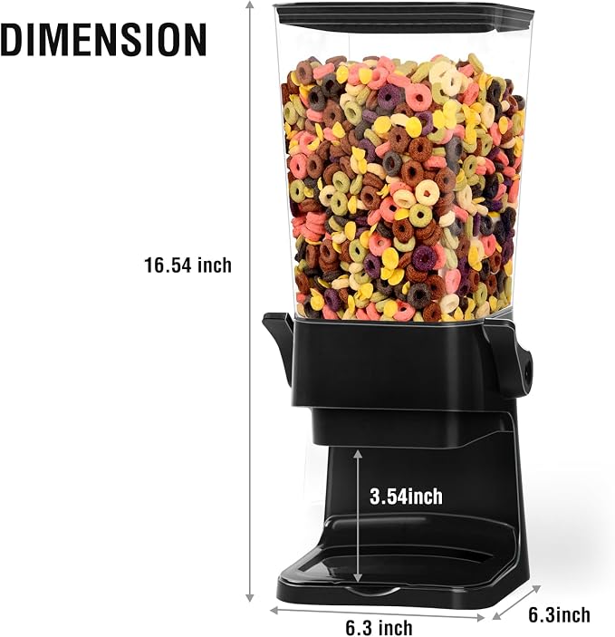 Cereal Dispenser Countertop 2pcs, 5.5L Cereal Containers Storage Dispenser - Image 2