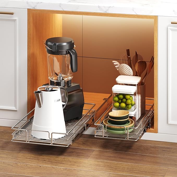 Pull Out Cabinet Organizer 5½" W x 21½" D, Heavy Duty Cabinet Pull Out Shelves - Image 6