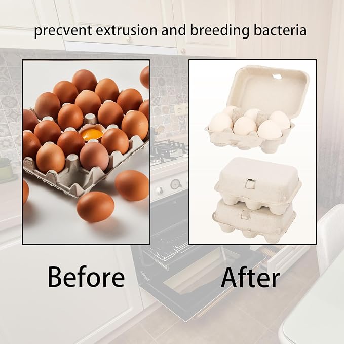 15 Pack Egg Cartons Cheap Bulk, Sturdy Natural Pulp Material Perfect - Image 4