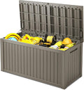200 Gallon Deck Box, Resin Outdoor Indoor Waterproof Storage Box, Lockable by Kdymod