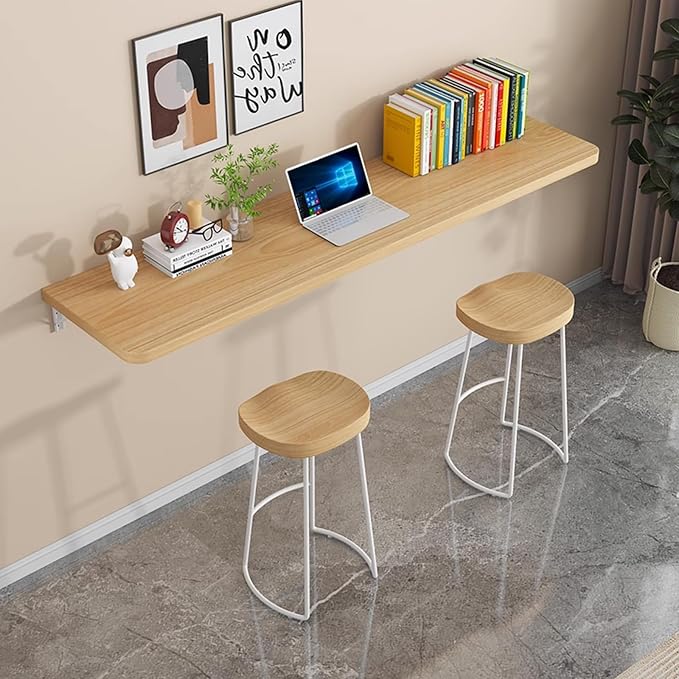 Wall Mounted Folding Wood Table, Folding Table - Image 2