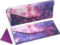 Foldable Glasses Case, Magnetic PU Leahter Sunglasses Case, Cute Hard Shell by FLYINGMAGE