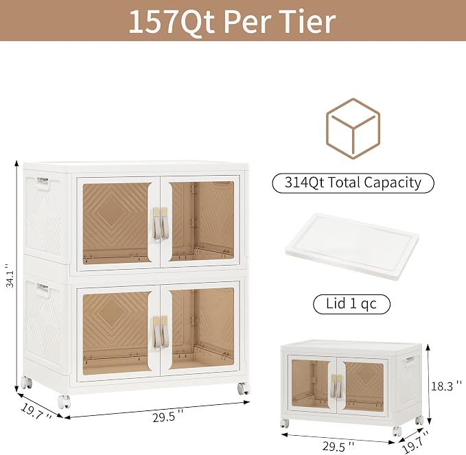 Large Clear Stackable Storage Bins - Image 3