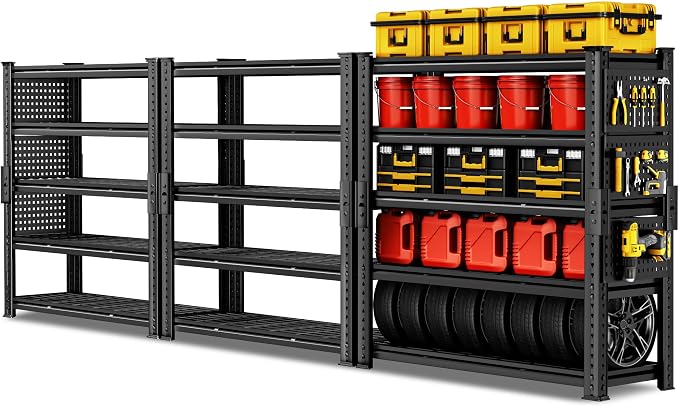 SILVEL 48.2" W Garage Shelving, 5000LBS Heavy Duty Metal Shelving, 2025 Grid by SILVEL