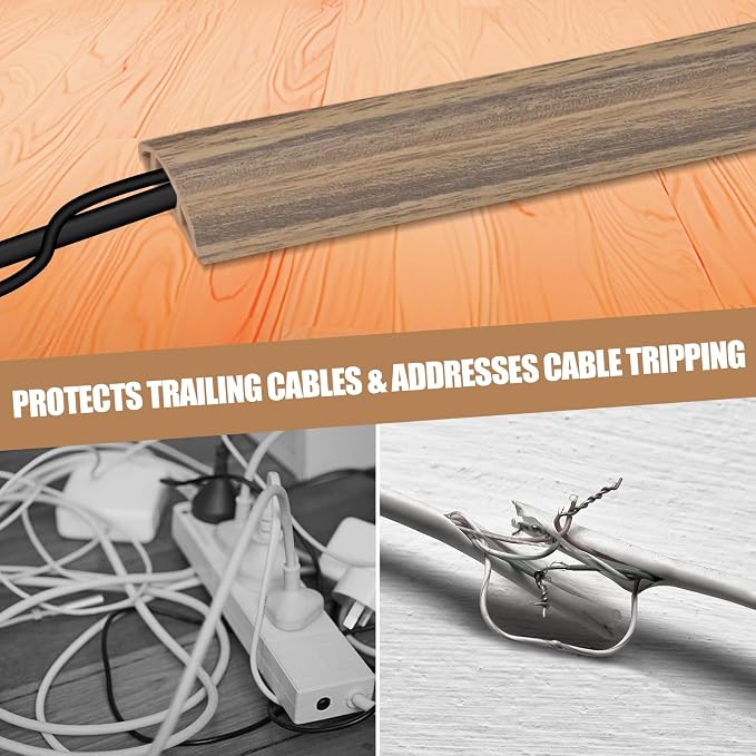 Floor Cord Cover Self Adhesive Cord Hider, 10FT Cable Management, Extension - Image 6