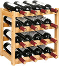 VASMIA Wine Rack, 4-Tier Bamboo Wine Racks Countertop, Sturdy and Durable Wine by VASMIA