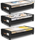 Under Bed Storage with Wheels 3Pack Storage Containers with Clear Window&Label by SpaceHacks