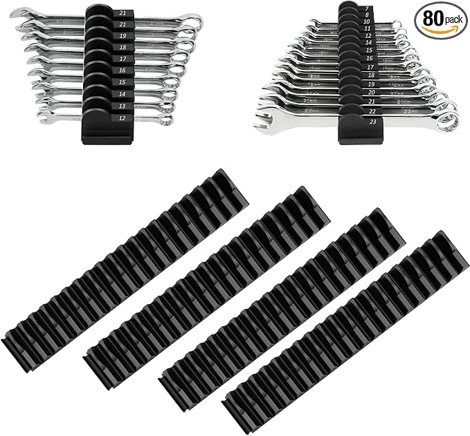 80 pcs Modular Wrench Organizers by DEHOYI
