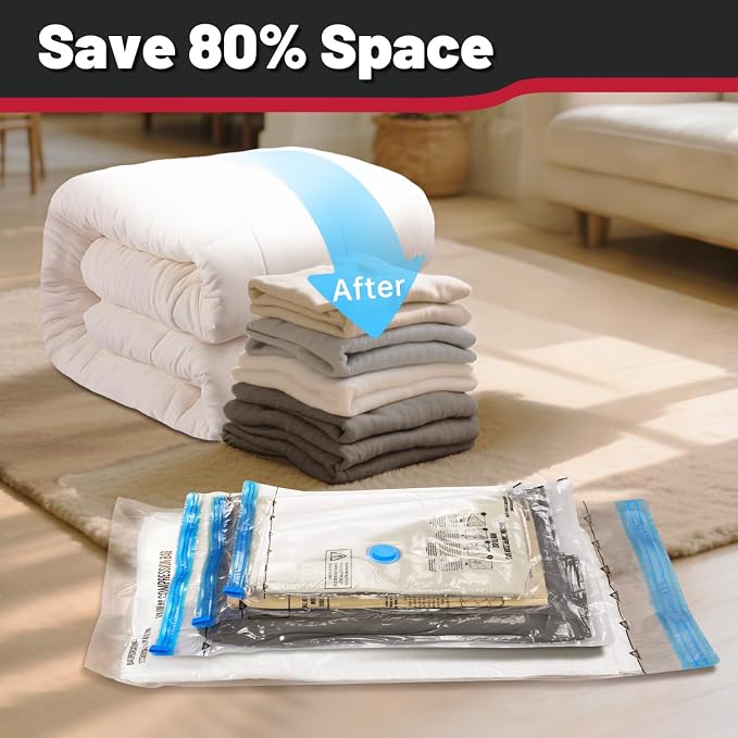8 Pack Jumbo Vacuum Storage Bags - Image 4
