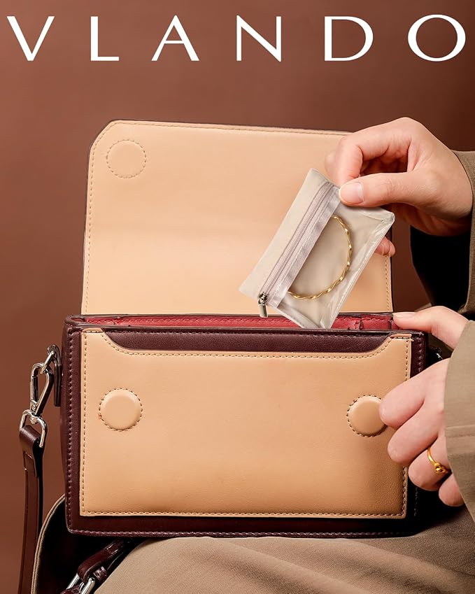 Vlando 33 Pcs Travel Jewelry Case Velvet Jewelry Pouch - Image 2