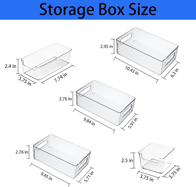 Refrigerator Organizer Bins 12 Pack Fridge Organizers - Image 2