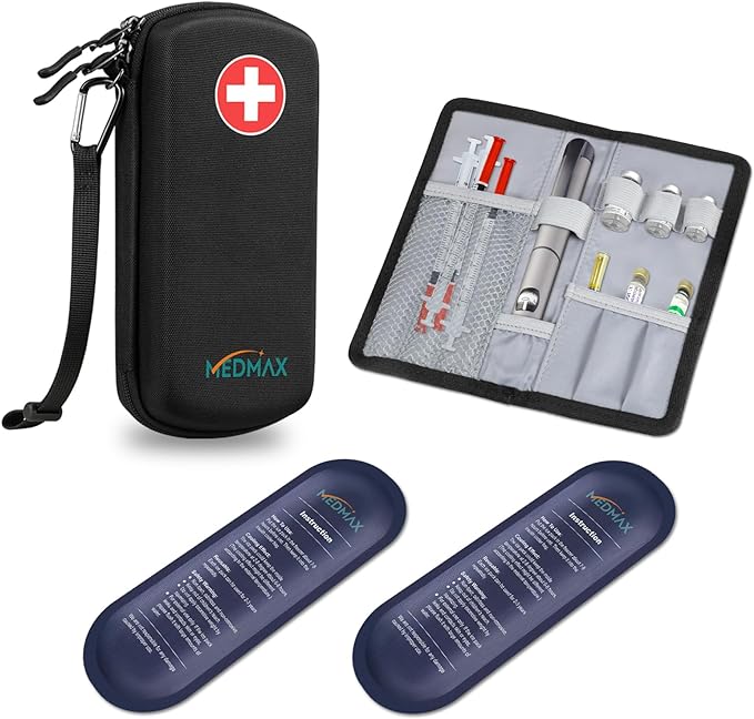 Hard Shell Insulin Cooler Travel Case by MEDMAX