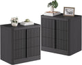 Fluted Nightstand Set of 2 by Harpaq