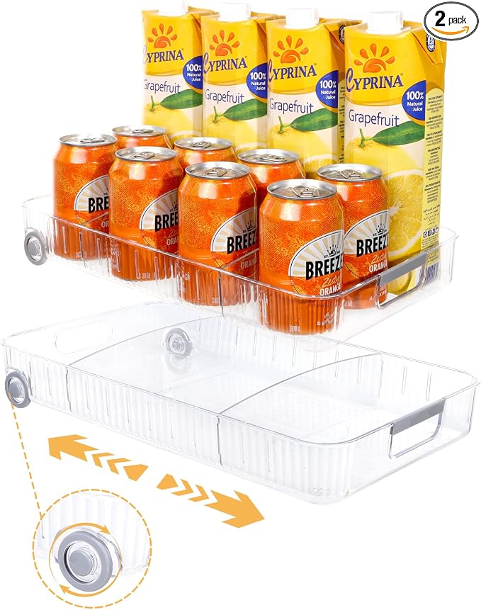 Refrigerator Organizers and Storage Roll Out Storage Bins Fridge Organizer by OZEPLASC