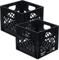 Ramtuff 2 Pack Storage Milk Crate, Durable Plastic Home Organizers, Stackable by Ramtuff