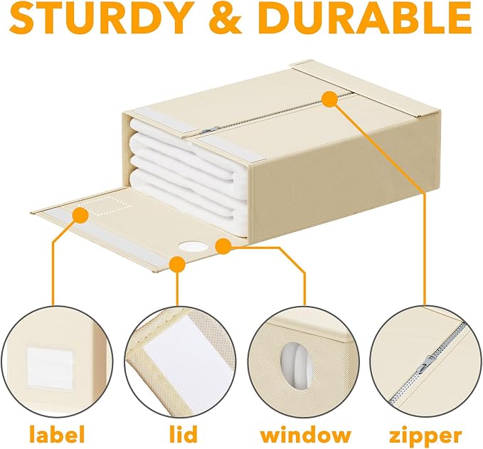 SpaceAid 10 Pack Bed Sheet Organizers and Storage, Foldable Sheet Organizer - Image 6