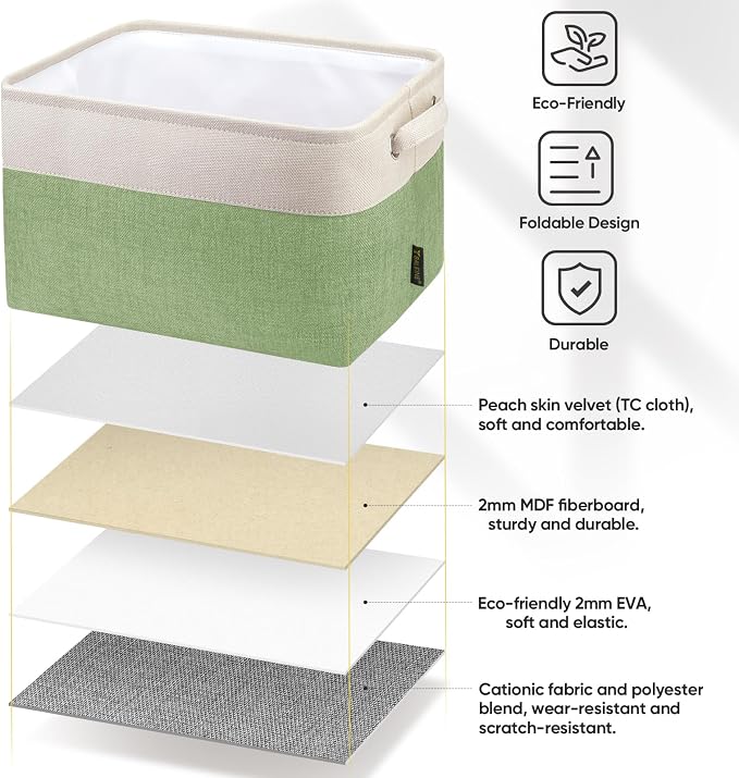 BALEINE 4 Pack Fabric Storage Bins - Image 7