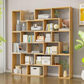 Expandable Bookcase with Adjustable Width, Wooden Room Divider Bookshelf by Unknown