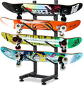 BiJun Skateboard Racks Floor Stand, 4-Layer Skateboard Holder, Snowboard by BiJun