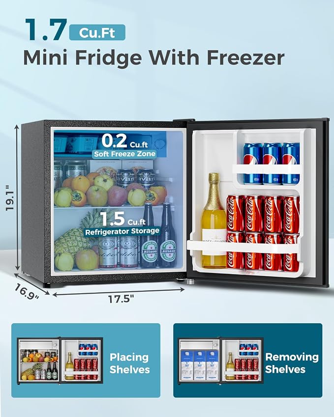 Mini Fridge with Freezer - Image 2
