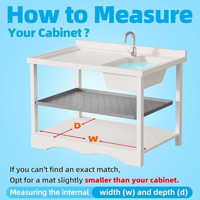 Silicone Under Sink Mat 22" x 22", kitchen Essentials and Gadgets, Shelf liner - Image 6