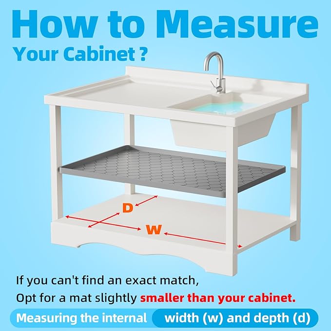 Silicone Under Sink Mat 28" x 22", kitchen Essentials and Gadgets, Shelf liner - Image 6