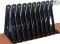 12 Pack L6 x H 4" Black Heavy Duty Shelf Brackets by MHMYDZ