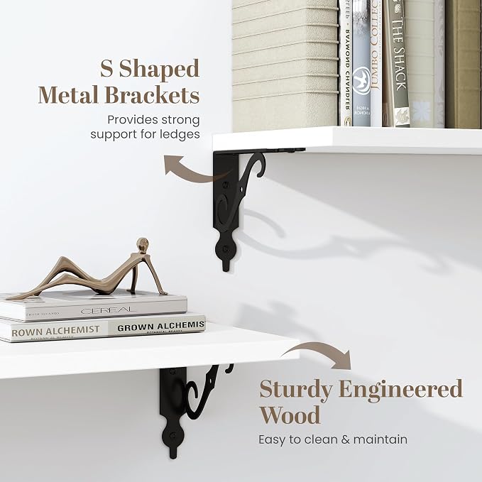 Fun Memories 36 Inches Floating Shelves, Rustic Long Wall Shelves, 8 Inch Deep - Image 4