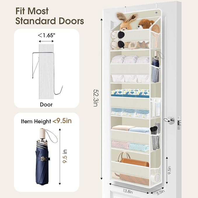 1 Pack Over The Door Organizer, Hanging Storage Organizer - Image 2