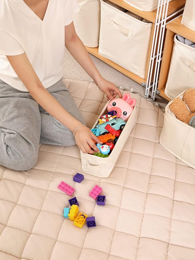 Decorative Basket Rectangular Fabric Storage Bin Organizer Basket - Image 7