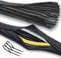 Cable Management Split Wire Loom Sleeve by ZEMAN