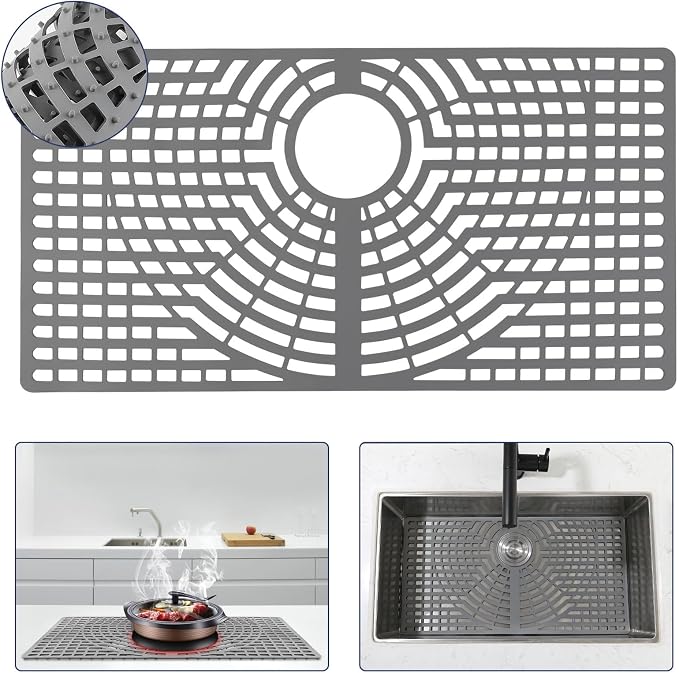 Silicone Sink Protector for Kitchen Sink 28" x 15" – Flexible Sink Mat by snuggery