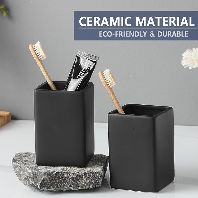 Black Square Toothbrush Holders - Image 3