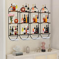 Wall Mount Wine Rack, 3-Tier Metal Oval Design Wine Rack Wall Mounted, Wine by AMHRICHO