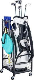 Mythinglogic Golf Storage Garage Organizer, Golf Bag Storage Stand and Other by Mythinglogic