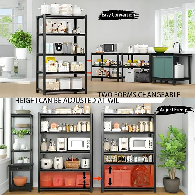 Industrial Storage Rack, Heavy-Duty Steel Shelving Unit 5-Tier - Image 6