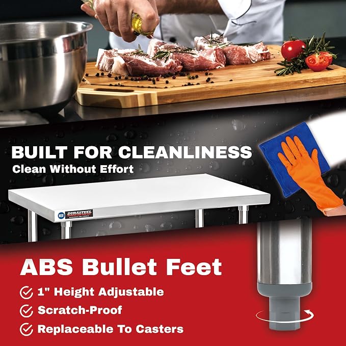 DuraSteel 30x30 Stainless Steel Work Table - Image 4
