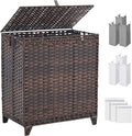 Laundry Hamper with Lid, 190L Large Laundry Basket 3 Section with 6 Removable by Hiagnete