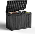 45 GallonOutdoor Storage Box, Resin Deck Boxes Waterproof, IndoorOutdoor Bin by GGYI