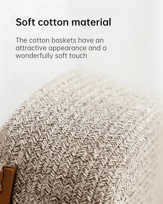 Large Cotton Woven Blanket Basket - Image 4