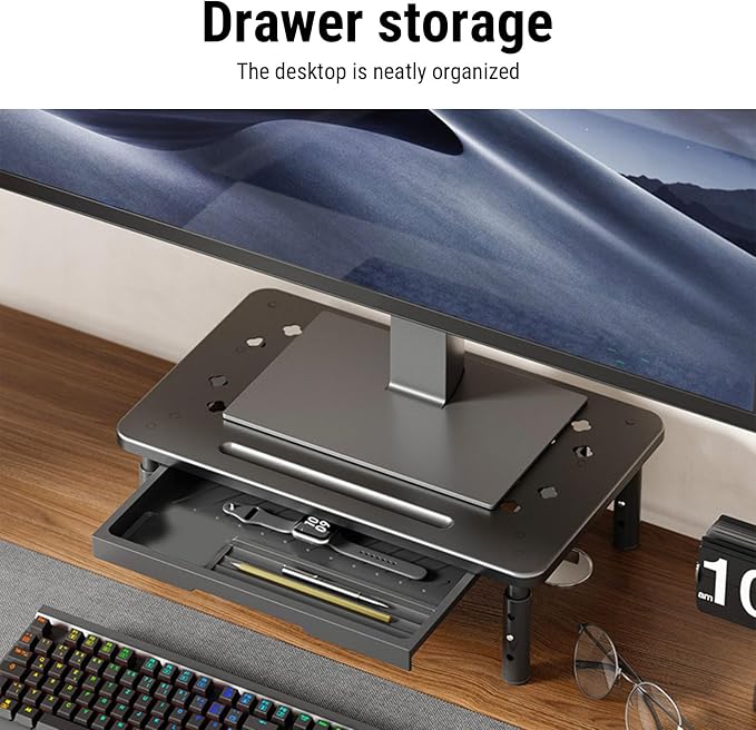 Diyeeni Computer Monitor Stand Riser, Desk Organizers and Accessories - Image 4
